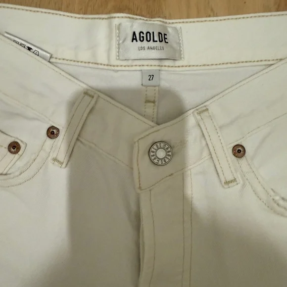 Agolde Women's V-Waist Baggy Jeans (in scone) - Picture 3 of 4